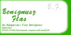 benignusz flas business card